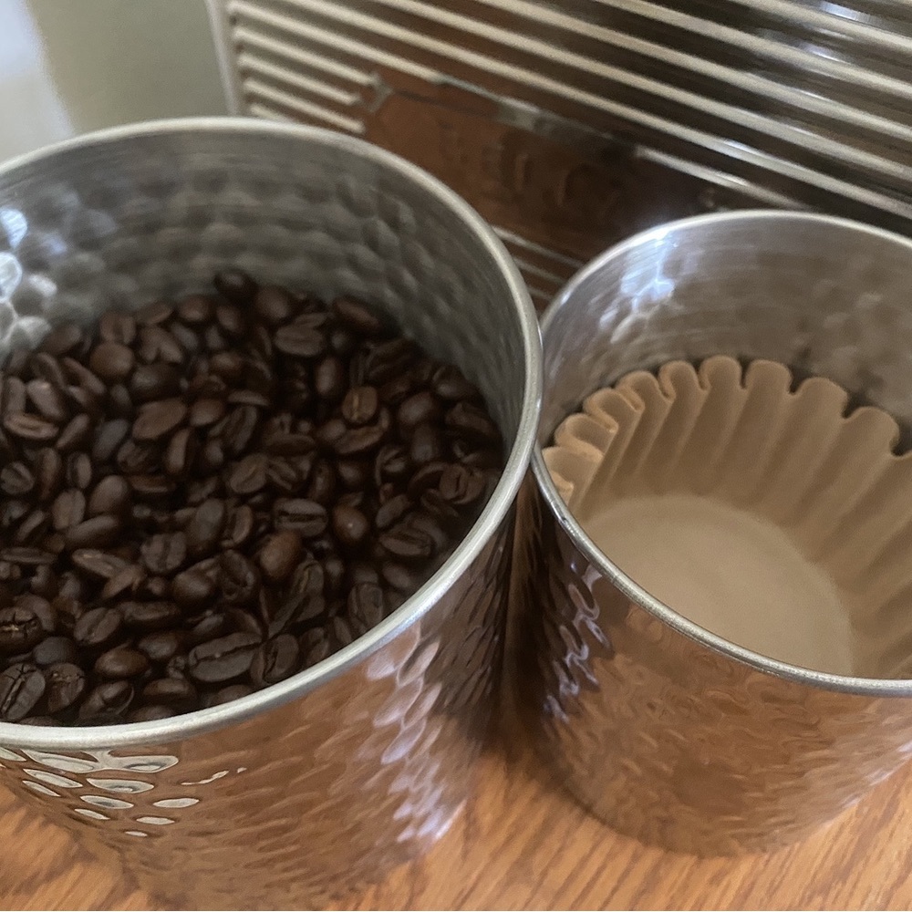 🌸UNCOMMON JAMES Hammered Silver Canisters🌸 - Picture 4 of 5